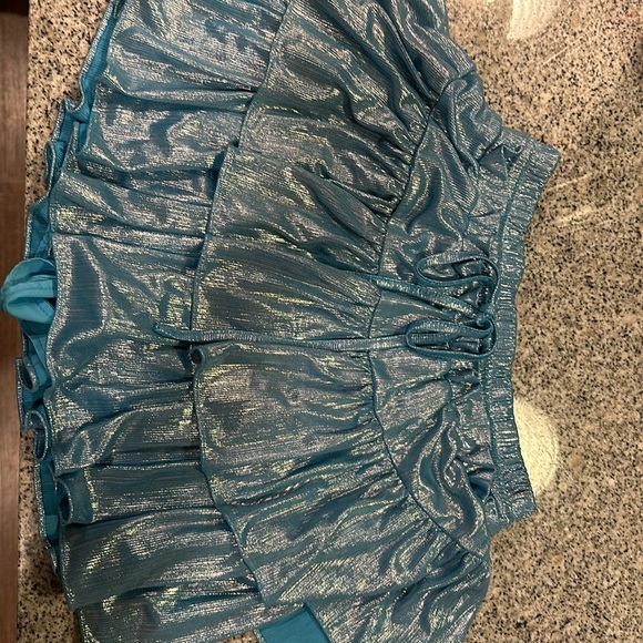 Super cute day+moon metallic preppy flirty glitter skirt - Picture 1 of 4